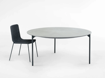 PLANO - Round lightweight cement garden table by Paola Lenti - view 2